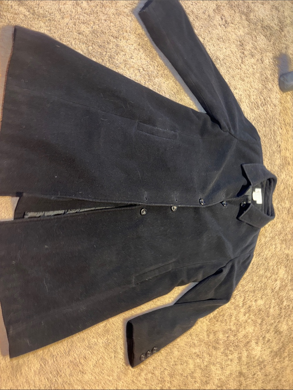 Worthington Black Long Trench Coat